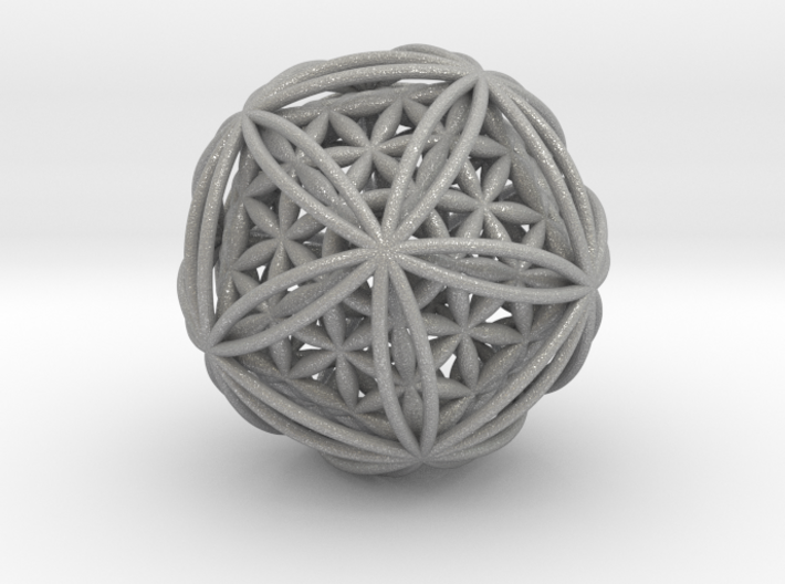Icosasphere w/Nest Flower of Life Icosahedron 1.8&quot; 3d printed