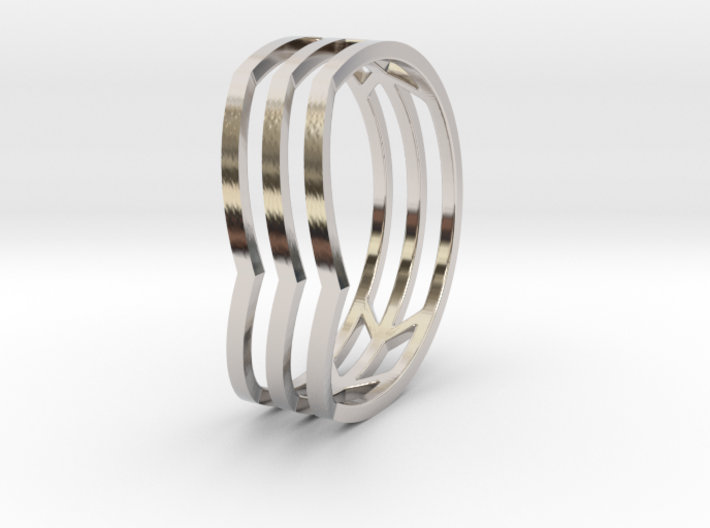 Chevrons Ring 3d printed