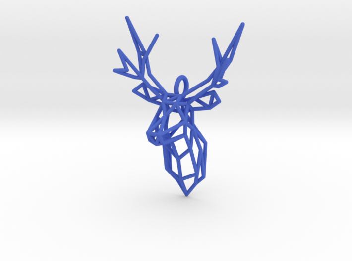 Stag Deer Facing Forward Pendant  3d printed 