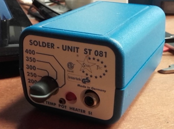 Support2a-SB 3d printed Clip-on holder specially designed to fit the solder unit ST 081 shown here