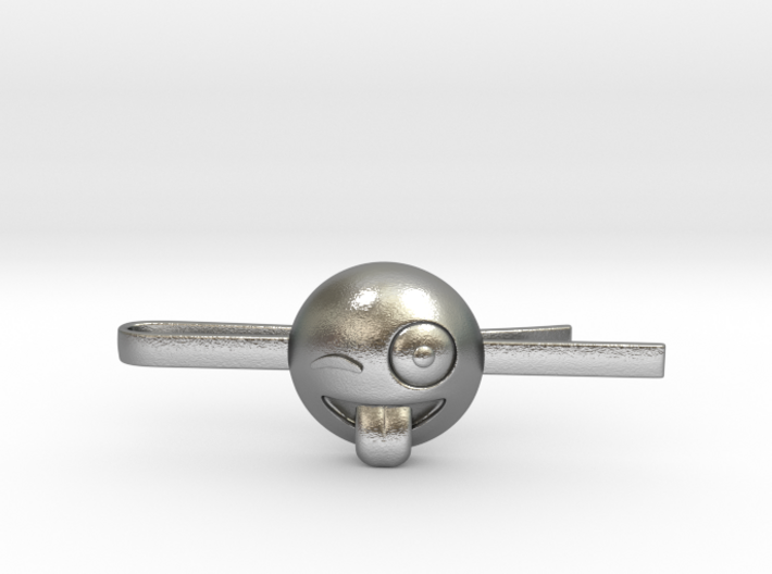 Tongue and Wink Tie Clip 3d printed