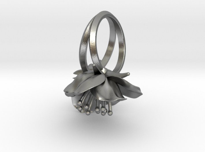 Double Cherry Blossom Ring 3d printed