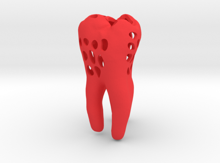 Molar Tooth 100mm with holes ---- Backenzahn 100mm 3d printed