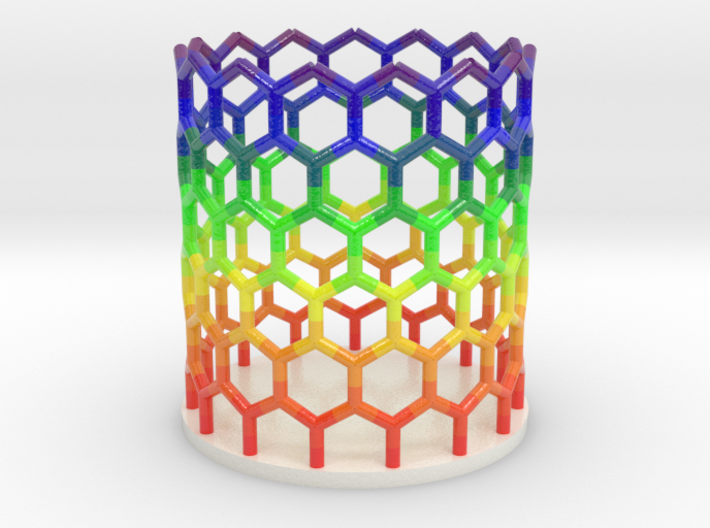 Rainbow Nanotube Pen Holder 3d printed