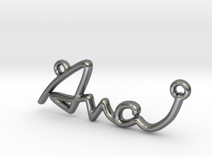 AVA Script First Name Pendant 3d printed