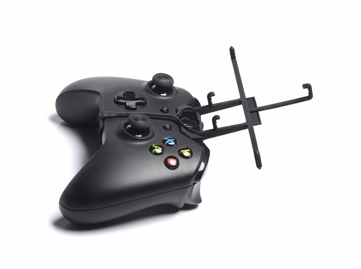 Controller mount for Xbox One & alcatel X1 3d printed Without phone - A Samsung Galaxy S3 and a black Xbox One controller