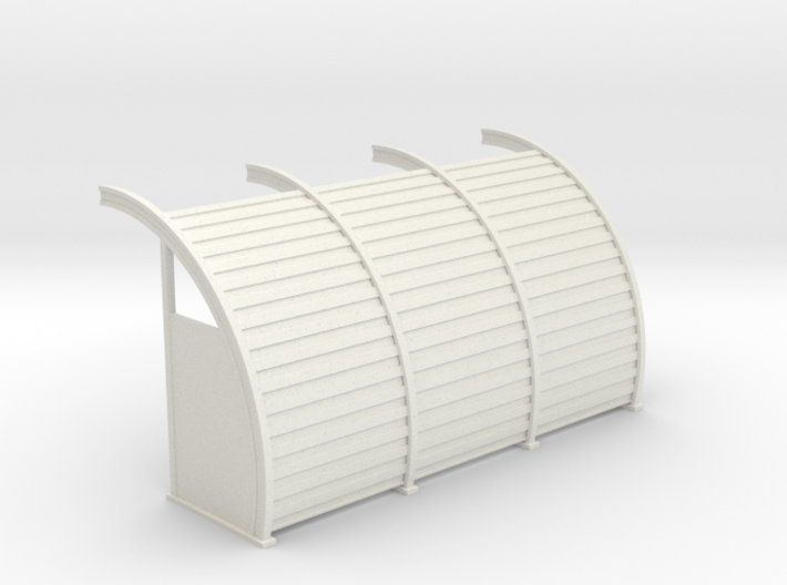 Quonset 3 6ft Panels 10ft - 72:1 Scale 3d printed