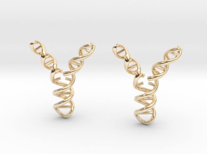Replicating DNA Earrings 3d printed Replicating DNA Earrings