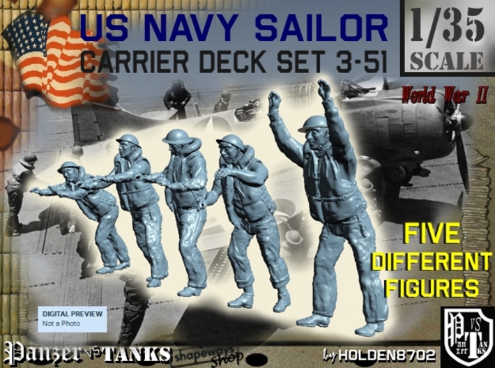 1-35 US Navy Carrier Deck Set 3-51 3d printed