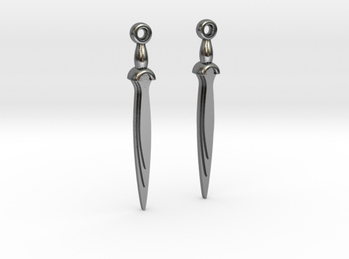 Earrings of bronze sword c.1200BCE 3d printed