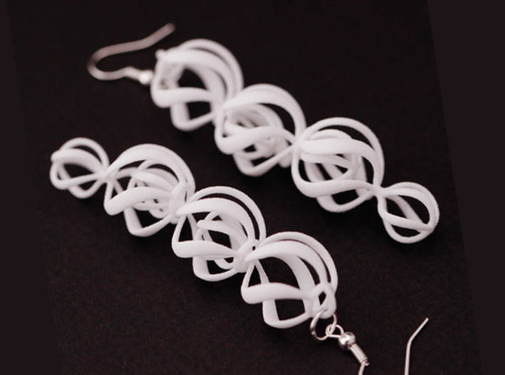 SWIRL - earrings 3d printed