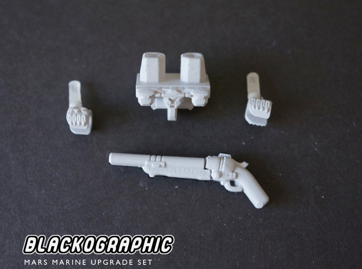 Mars Marine Upgrade Set 3d printed All the parts you get in the kit after spray primer only, will look better with light sanding.
