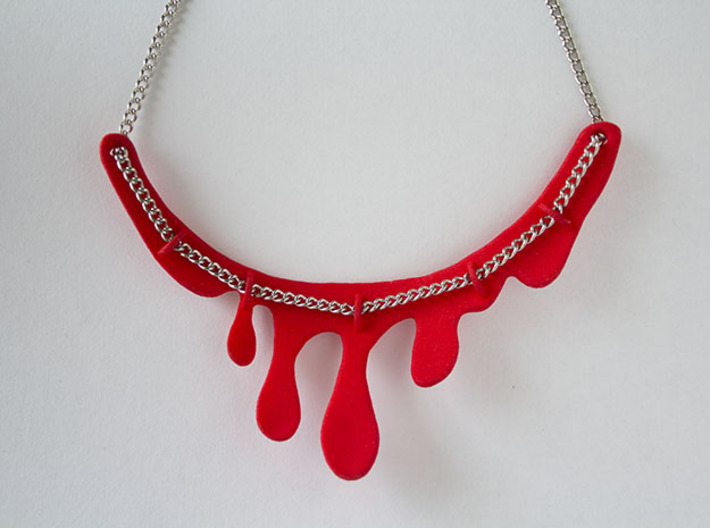 Drip Necklace 3d printed Chain not included.