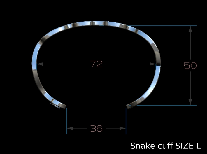 SNAKE cuff 3d printed 