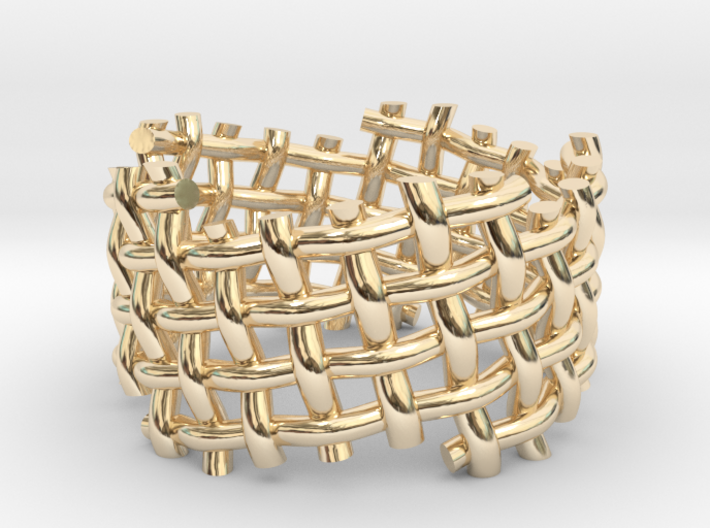 Woven Twisted Ring 3d printed