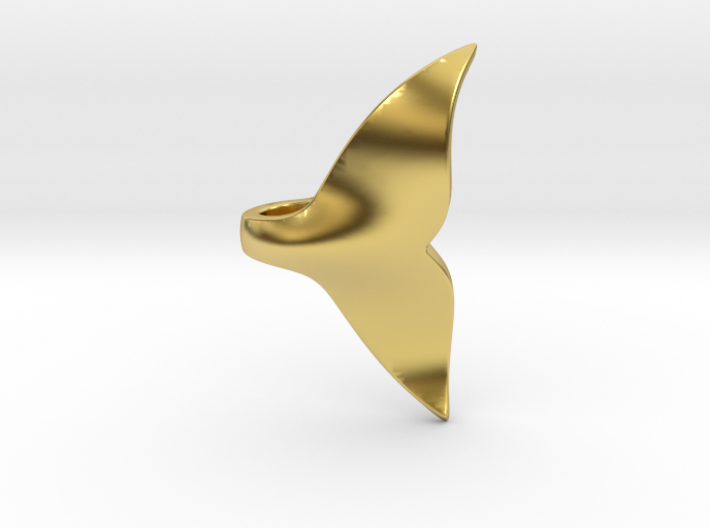 Whale Tail pendant 3d printed