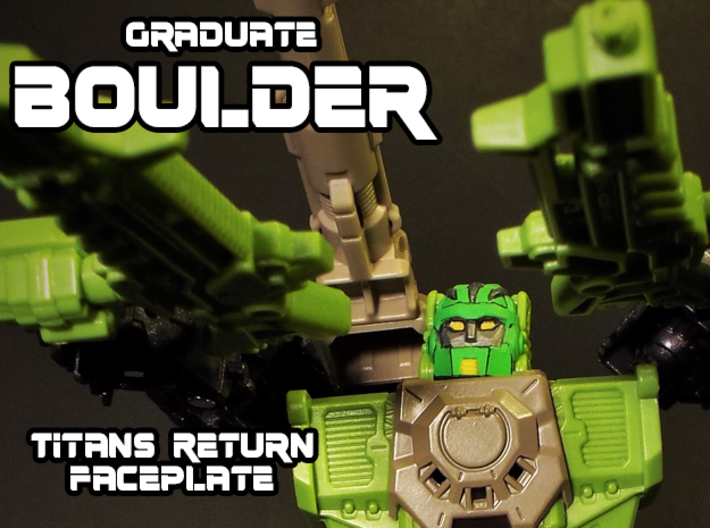 Graduate Boulder Faceplate (Titans Return) 3d printed Hand Painted frosted ultra detail