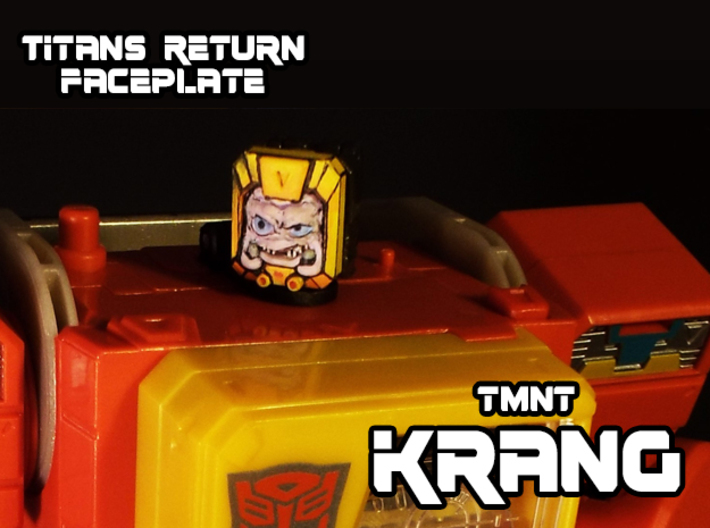 Krang Faceplate (Titan Masters) 3d printed Hand painted frosted ultra detail,