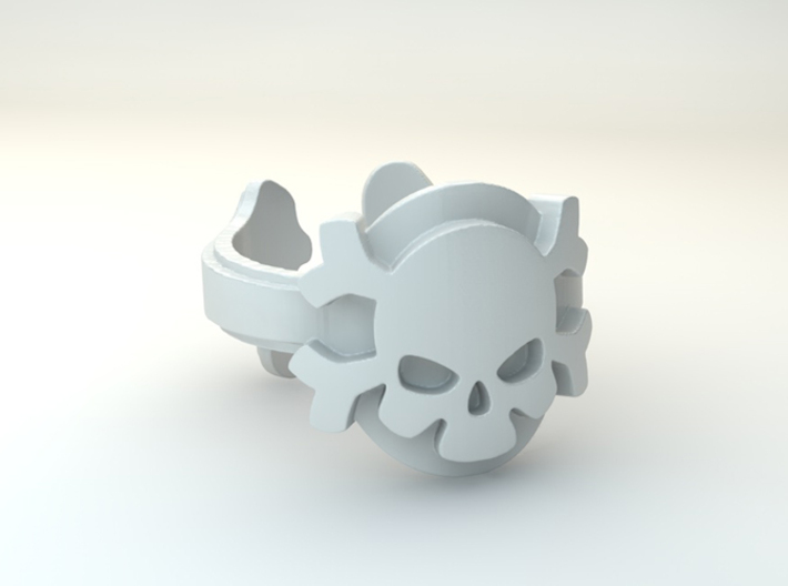 My Skull Ring Design Ring Size 6.75 3d printed