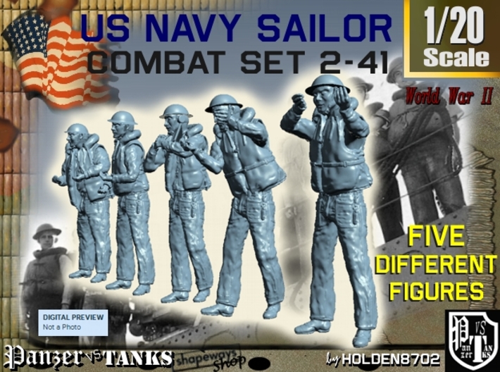 1-20 US Navy Sailors Combat SET 2-41 3d printed