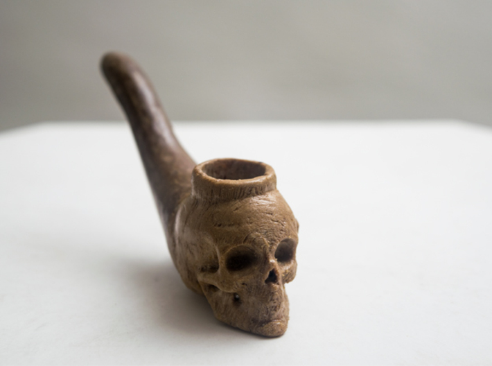 Skull Pipe 3d printed The one shown in the photo was made with wood filament