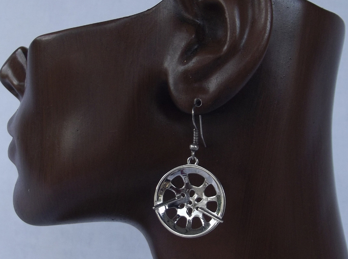 Double Seconds &quot;essence&quot; steelpan earrings, S 3d printed