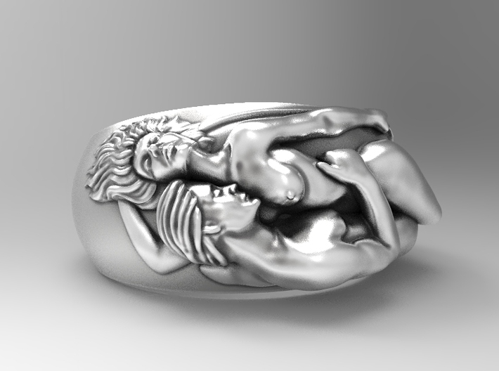 Lovers Ring Sz 6.5 3d printed
