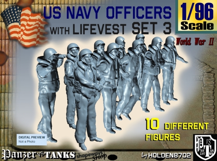 1-96 USN Officers KAPOK Set3 3d printed
