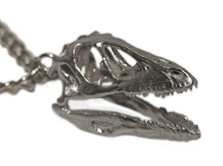 Deinonychus Dinosaur Skull Pendant 3d printed 