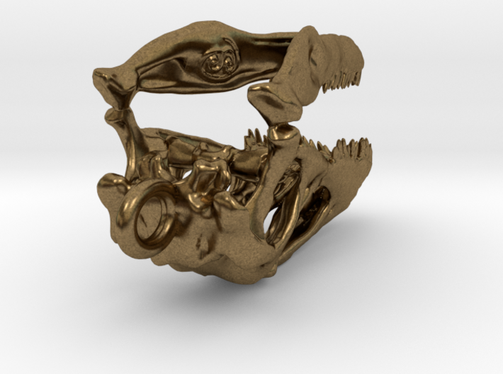 Deinonychus Dinosaur Skull Pendant 3d printed
