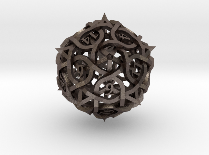 DoubleSize Thorn d20 3d printed 