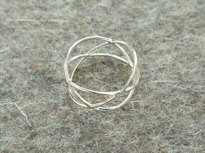 Three Circles Ring 3d printed 