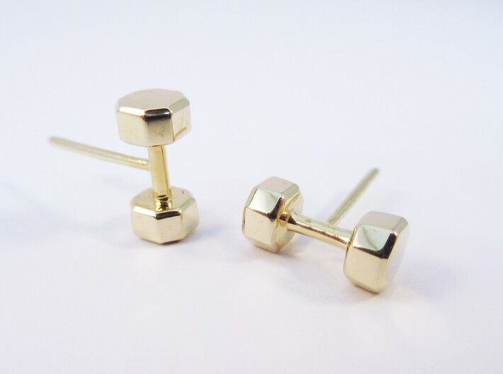 Dumbbells Earrings for the Fitness Fanatic 3d printed