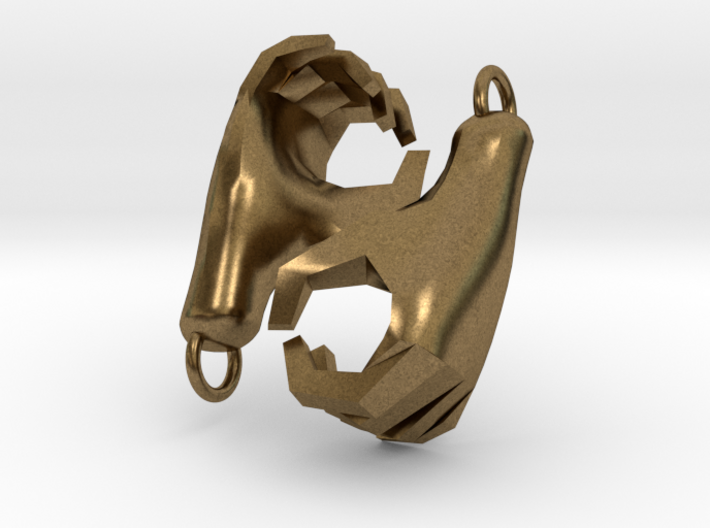 Hands Charm 3d printed