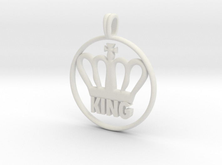 KING Crown Symbol Jewelry necklace 3d printed