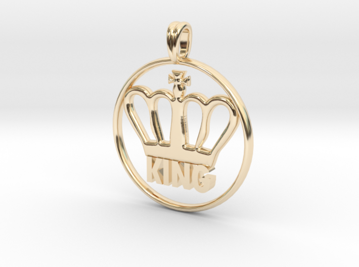 KING Crown Symbol Jewelry necklace 3d printed