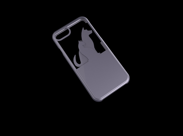 Cat And Dog Wallet Case for iphone 7 3d printed