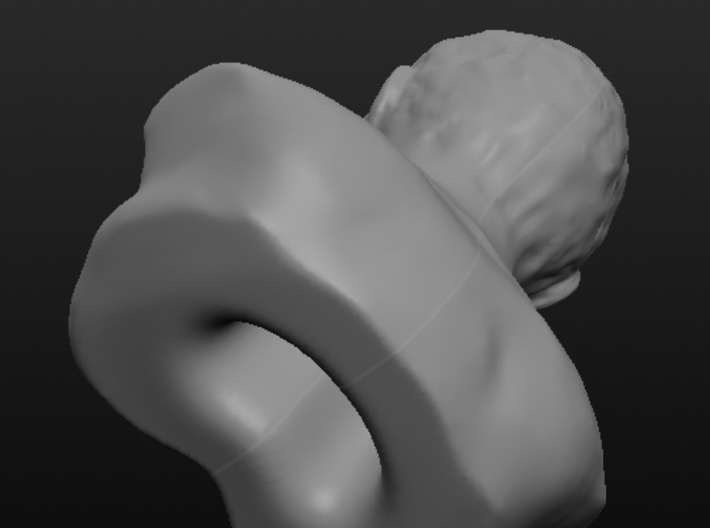 Woman with Very Short Hair 3d printed Bottom