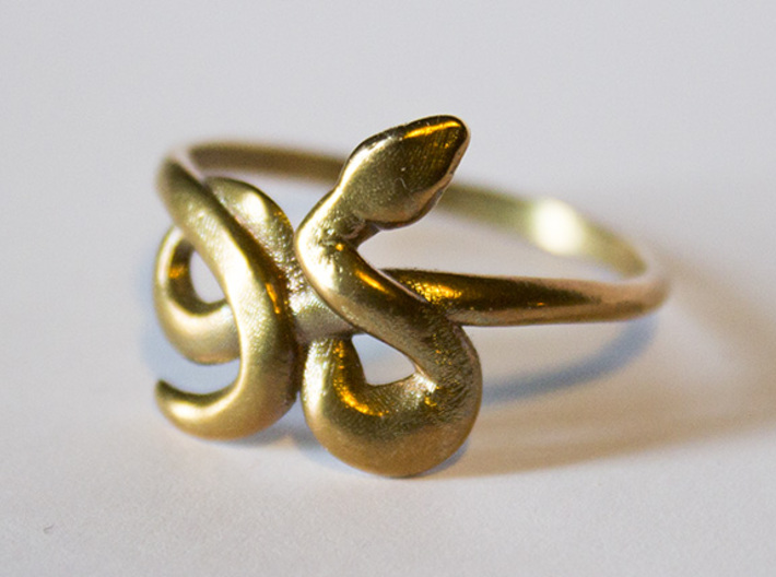 Slytherin Snake ring 3d printed 