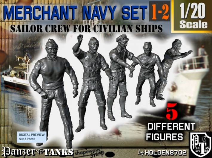 1-20 Merchant Navy Crew Set 1-2 3d printed