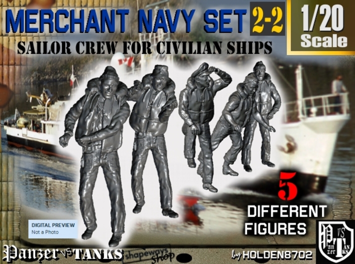 1-20 Merchant Navy Crew Set 2-2 3d printed