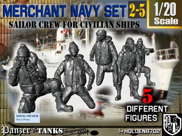 1-20 Merchant Navy Crew Set 2-5 3d printed