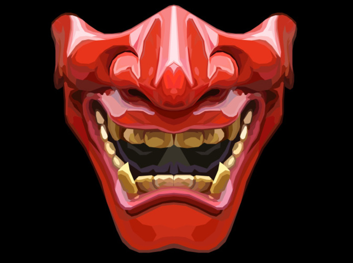 Demon Mask 3d printed 