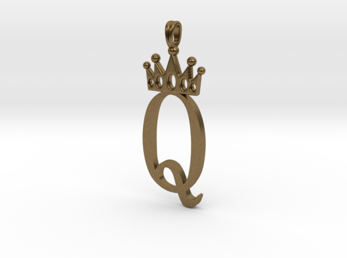 Queen Symbol Jewelry Pendant Necklace 3d printed