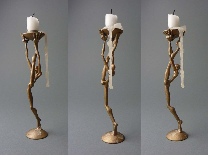 Striding man - 3D printed  candleholder 3d printed 