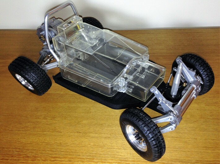 Custom scale chassis for Tamiya Sand Scorcher SRB 3d printed 