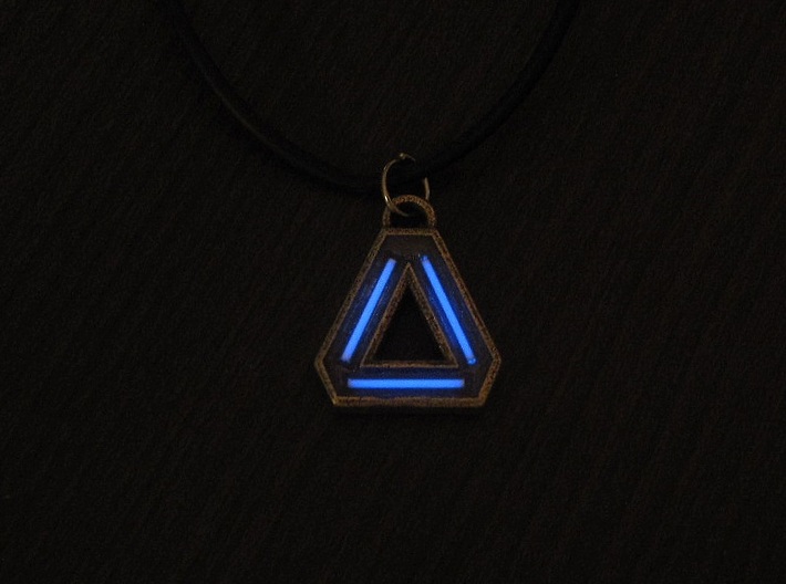 ''Delta'' Tritium Pendant 3d printed