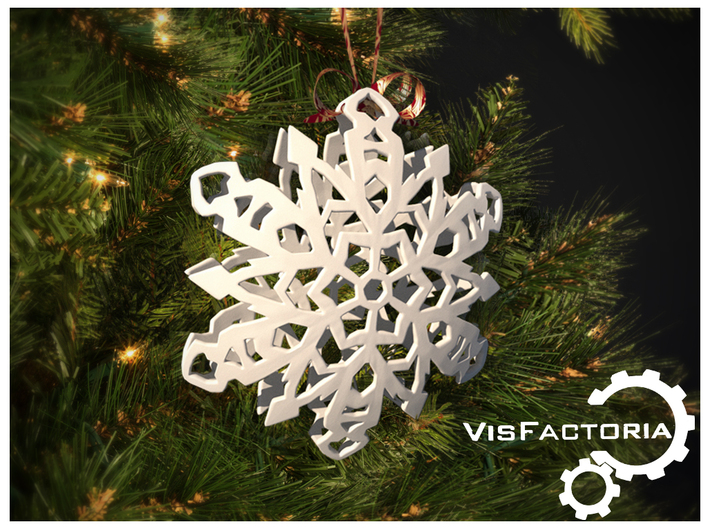 Crystal Christmas Snowflake 3d printed