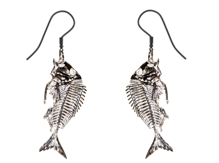 Littlehead Porgy Fish Skeleton Pendant 3d printed