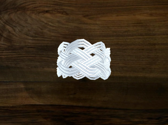 Turk's Head Knot Ring 5 Part X 8 Bight - Size 6 3d printed